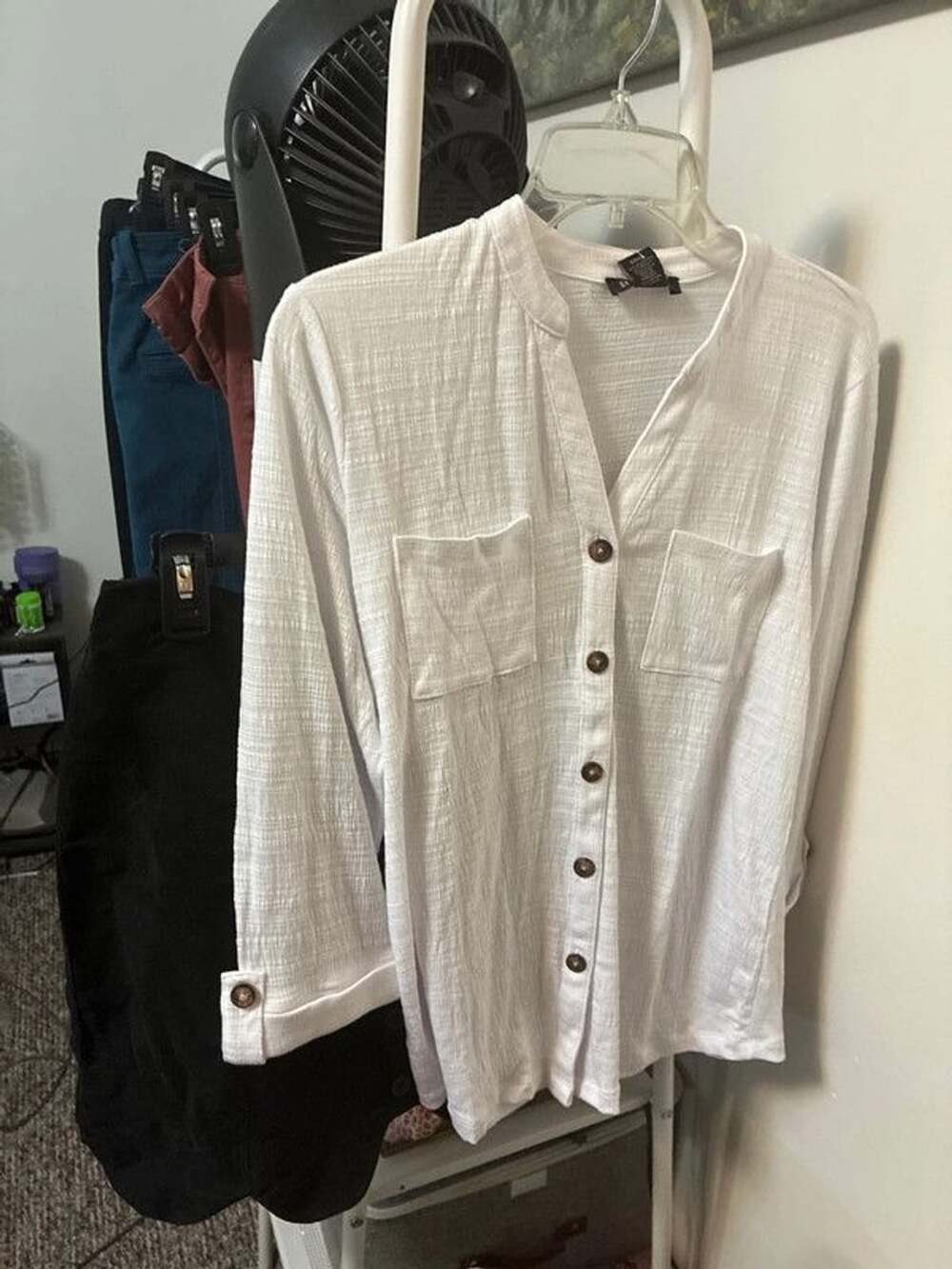 Set of 2 outfit small sz nwt by design white blouse black faux suede mini skirt